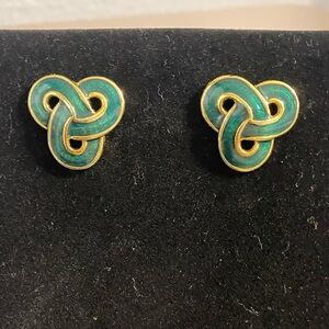 Vintage enamel earrings.